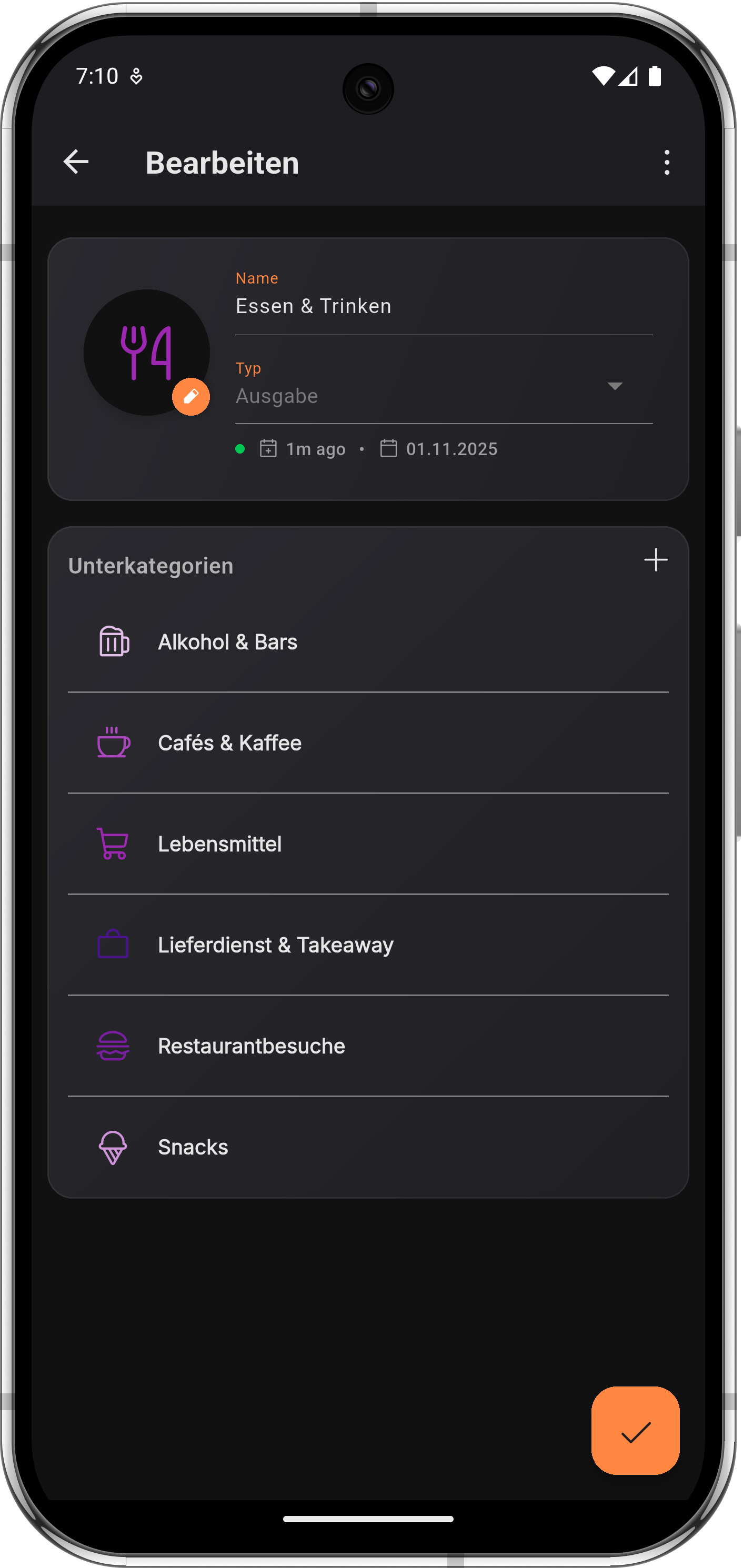 Kategorien mit Unterkategorien